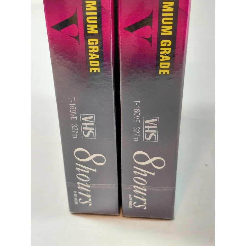 Sony Premium Grade T-160 Blank VHS Tapes NTSC Lot of 2